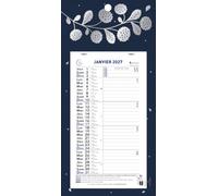 Exacompta - Calendrier mensuel illustré Végétal 13x23cm sur plaque - 2027