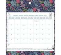 Exacompta Calendrier mensuel Mini Labo Format 27,5 x 30,5 cm - 1 mois par page - Janvier à décembre - 2027