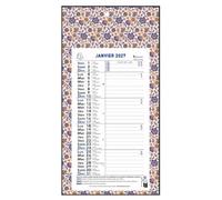 Exacompta - Calendrier mensuel Urban 15,5x28,5cm sur plaque - 2027 - Color