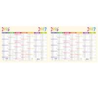 Exacompta - Calendrier Pep's 29,5x22cm - Sept. 2026-2027 - Beige (Lot de 2)