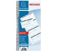 ATLANTA Bloc messages téléphoniques spiralé 148 x 297 mm 50 feuillets Dupli