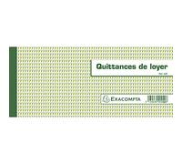 EXACOMPTA carnet de 50 feuilles de Quittance de loyer 101x165mm