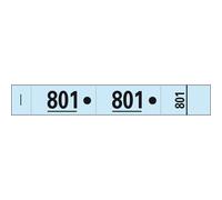 EXACOMPTA Carnet de 50 tickets vestiaires numérotés de 3 volets (dont 2 volets avec trous) - Format 20x3 cm - Bleu