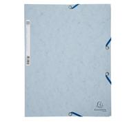 Exacompta Chemise à élastiques 3 rabats Carte lustrée 400 g/m² 24x32 cm pour A4 Gris tourterelle