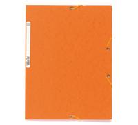 EXACOMPTA Chemise 3 rabats à élastiques carte lustrée 400g/m2 Nature Future® A4 Orange