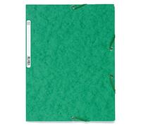 Exacompta - Réf. 55503E - 1 chemise à élastiques - pochette 3 rabats - en carte lustrée 400 g/m2 - dimensions 24 x 32 cm pour documents au format A4 - couleur vert