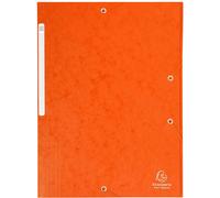 Exacompta Chemise 3 rabats à élastiques Maxi capacity en carte lustrée 425 g/m² - Capacité 300 feuilles - Orange