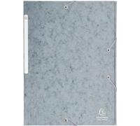 Exacompta Chemise 3 rabats à élastiques Maxi Capacity en carte lustrée 425 g/m² - Capacité 300 feuilles - Gris