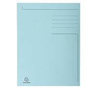 Exacompta Chemise 3 rabats sans élastique Forever en carte 280g - Bleu