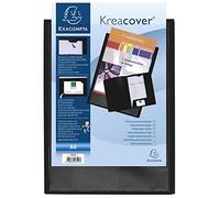 EXACOMPTA Chemise à 2 rabats personnalisable KREACOVER. En polypropylène. Coloris noir