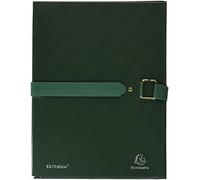 Exacompta Chemise extensible Extensor, grand rabat en pied, balacolor vert, finition imitation cuir