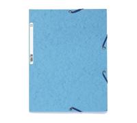 EXACOMPTA - Chemise à élastique - 3 rabats - 24 x 32 - Carte lustrée 390G - Bleu turquoise