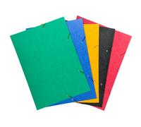 Exacompta - Réf. 59500E - 1 chemise à élastiques pour grand format - pochette 3 rabats - en carte lustrée 600 g/m2 - dimensions 32 x 44 cm pour documents au format A3 - couleur aléatoire