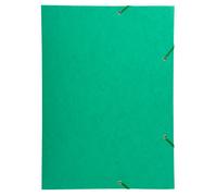 EXACOMPTA Chemise à élastique 3 rabats carte lustrée 600gm2 - A3 - Vert