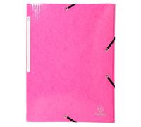 Exacompta Chemise À Élastique 3 Rabats Iderama Maxi Capacité Carte 600g Pelliculée Rose
