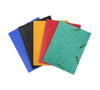 EXACOMPTA Chemise à élastique 3 rabats Scotten 425g/m2 - Pocket 12x16cm - Couleurs assorties