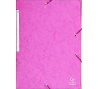Exacompta Chemise à élastiques Maxi Capacity – carte lustrée 425 g/m² – A4 Rose
