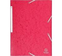 Exacompta chemise à élastiques maxi capacity carte lustrée 425g nature future a4 rouge cartorel 17109h G