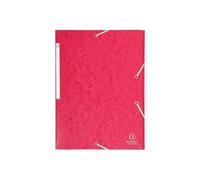 Exacompta chemise à élastiques maxi capacity carte lustrée 425g nature future a4 rouge cartorel 17109h