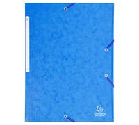 EXACOMPTA Chemise à élastiques Maxi capacity carte lustrée 425gm2 - A4 - Bleu