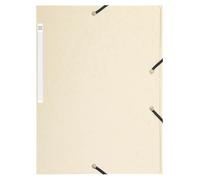 Exacompta - Réf. 17104H - 1 chemise à élastiques - pochette 3 rabats Maxi capacity - en carte lustrée - dimensions 24 x 32 cm pour documents au format A4 - couleur ivoire