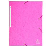 Exacompta Chemise à élastiques Maxi Capacity – carte lustrée 425 g/m² – A4 Rose