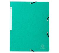 Exacompta Chemise à élastiques sans rabats – carton 400 g – 24 x 32 cm – Vert