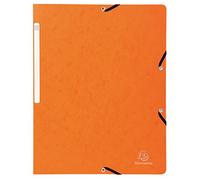 EXACOMPTA Chemise à élastiques sans Rabats carton 400g 24x32 cm Orange