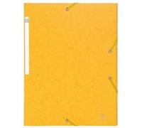 Exacompta - Réf. 55859E - 1 chemise à élastiques Scotten - pochette 3 rabats - en carte lustrée gaufrée 425 g/m2 - dimensions 24 x 32 cm pour documents au format A4 - couleur jaune