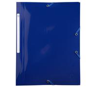 Exacompta Chemise BeeBlue à 3 rabats et à élastiques A4 250 feuille en polypro - Bleu marine
