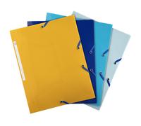 Exacompta Chemise BeeBlue à 3 rabats et à élastiques A4 250 feuilles en polypro - Assortis