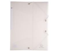 Exacompta Chemise box à élastique en polypropylène translucide A4 grande capacité Dos 2,5 cm - Incolore