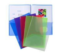 Exacompta Chemise de présentation double poche pour document A4/ A3 - Polypropylène transparent - Assorties - Lot de 10