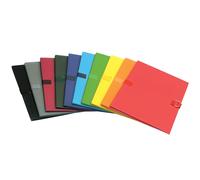 Exacompta Chemise à dos extensible 24 x 32 cm sans rabat – dos 13 cm, fermeture sangle – assorties