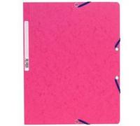 Exacompta : Chemise élastique sans rabat A4 - Fabriquée en France - Fuchsia G