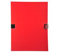 Exacompta Chemise Ext. Plastique Avec Rabat Rouge