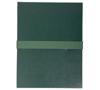 Exacompta Chemise extensible à rabat jusque 13 cm - Fermeture sangle Velcro - Capacité 1000 feuilles A4 - Vert Foncé