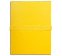 Exacompta Chemise dos extensible en Balacron - Rabat en pied - Sangle Velcro - Jaune