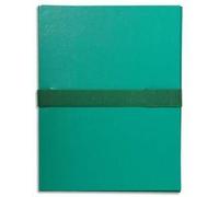 Exacompta Chemise Extensible En Balacron. Rabat En Pied, Fermeture Par Sangle Velcro. Coloris Vert Clair