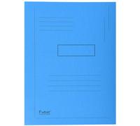 Exacompta Chemise Forever® A4 à 2 rabats avec lignes imprimées, 200 feuilles 240 x 320 mm, en carte recyclé, bleu - Lot de 50