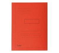 Exacompta Chemise Forever® A4 à 2 rabats avec lignes imprimées, 200 feuilles, 240 x 320 mm, en carte recyclé, rouge - Lot de 50