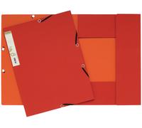 Exacompta Chemise Forever® A4 à 3 rabats et à élastiques, 225 feuilles, 240 x 320 mm, carte recy rouge
