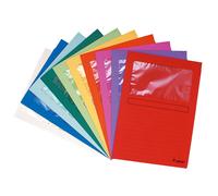 Exacompta Chemises à fenêtre Forever®, A4, 80 feuilles, 120 g/m², en carte recyclé, couleurs assorties - Lot de 100