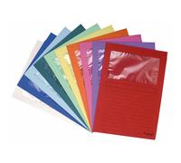 Exacompta Chemises à fenêtre Forever Window A4 en carte recyclé - 22 x 31 cm - Couleurs assorties - Lot de 10