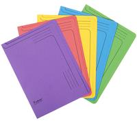 Exacompta Chemises à glissière Forever® A4, 150 feuilles, en carte recyclé, 220 x 310 mm, couleurs assorties, lot de 5