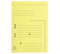 Exacompta Chemises dossier 2 rabats préimprimées - 200 feuilles A4 - Carte 240 x 320 mm - Jaune - Lot de 25