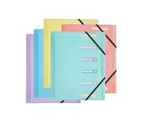 Exacompta - Trieur A4 - 6 compartiments - 3 rabats - couleur pastel