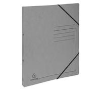 EXACOMPTA Classeur 2 anneaux 15mm carte lustrée imprimée - A4 - Gris