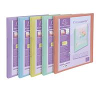 EXACOMPTA Classeur 2 anneaux 15mm polypropylène Kreacover Pastel - A4 - Couleurs assorties