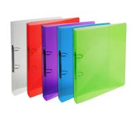 EXACOMPTA Classeur 2 anneaux 30 mm polypropylène Crystal - A4 maxi - Couleurs assorties